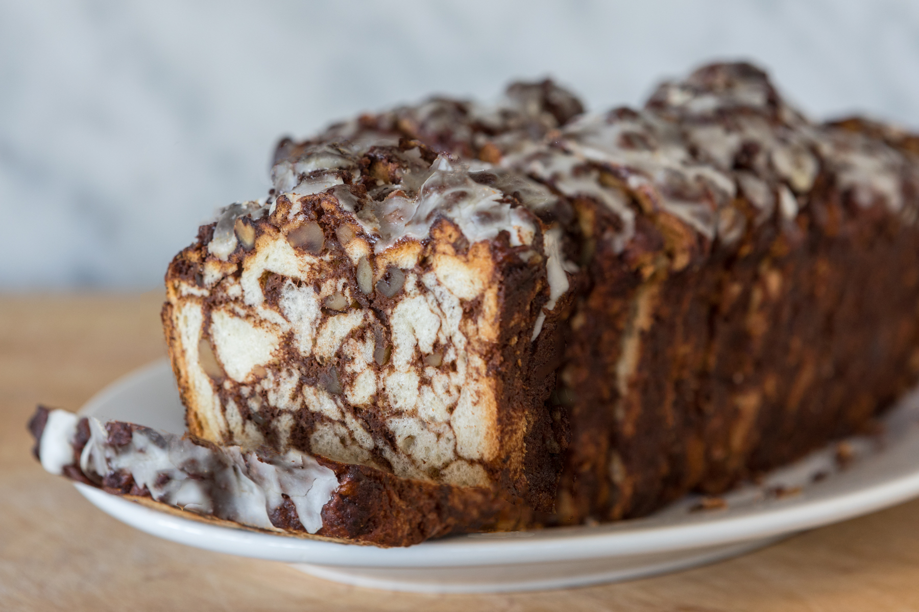 Two Cinnamon Walnut Bread Loaves